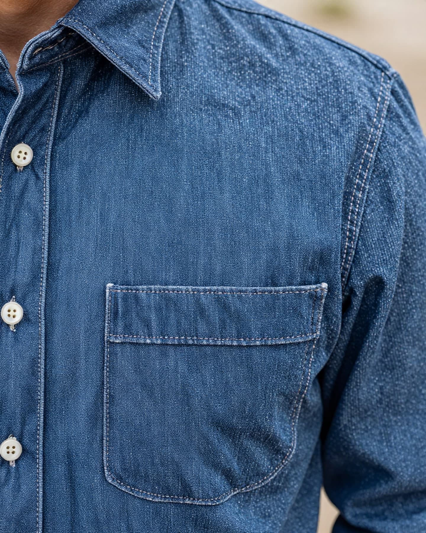 Chambray Utility Shirt — detail