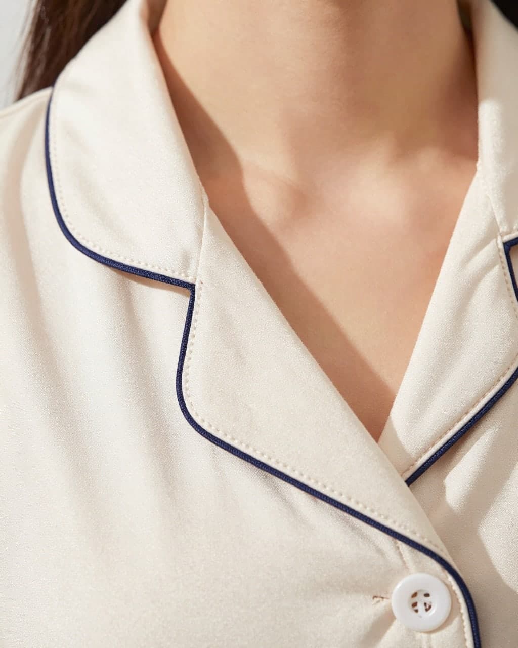 Women's Cotton Sateen Pajama Set — detail