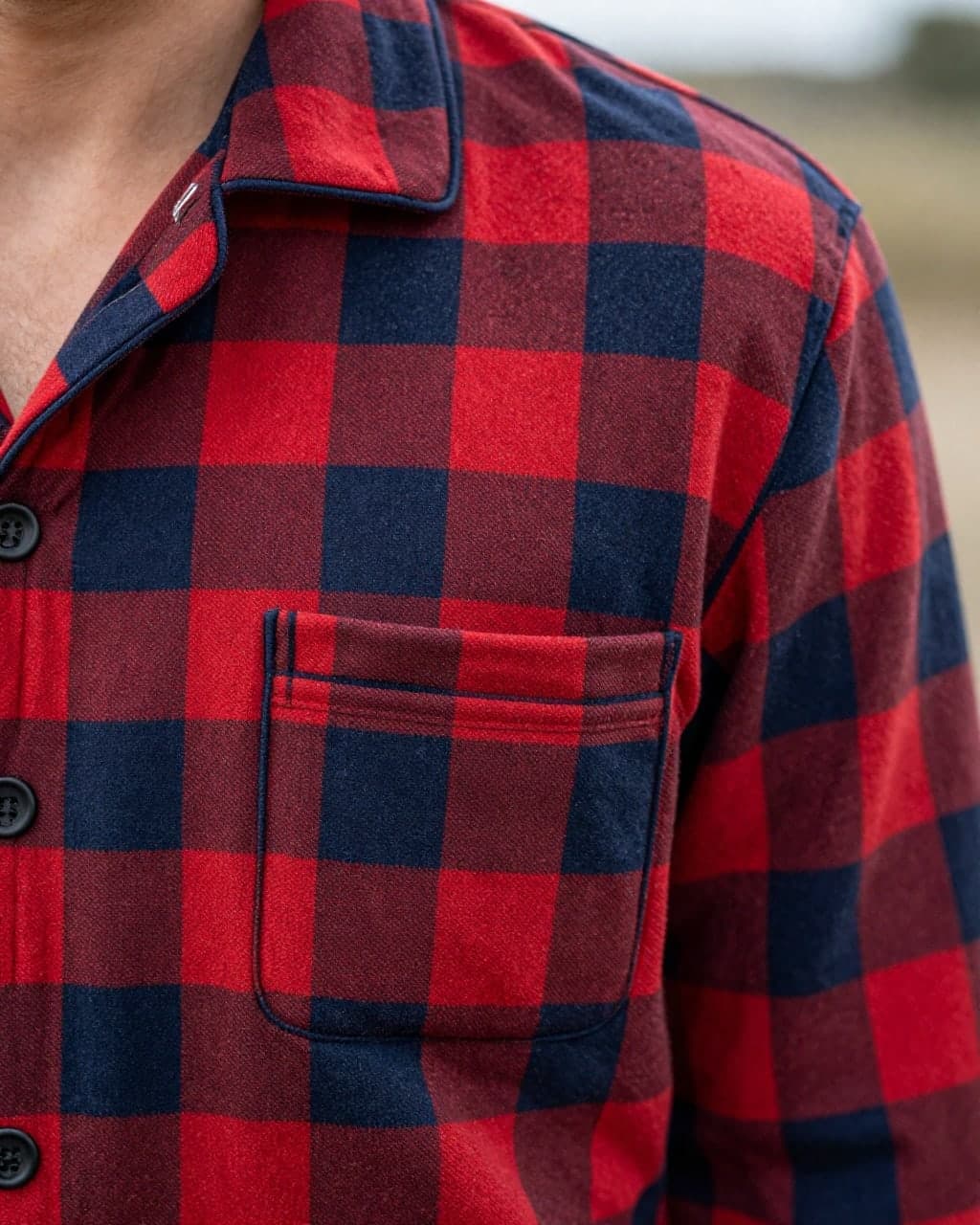 Kareli Flanel Pijama Takımı — detay