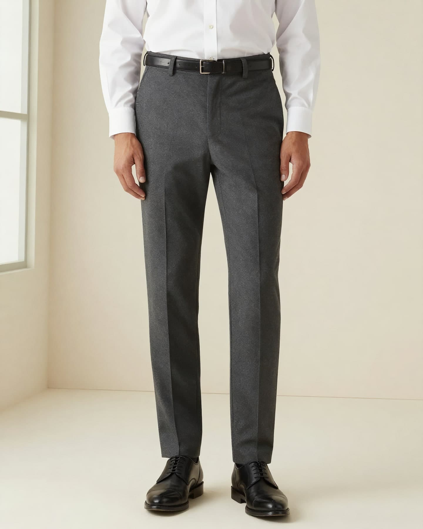 Classic Tailored Trousers — on model