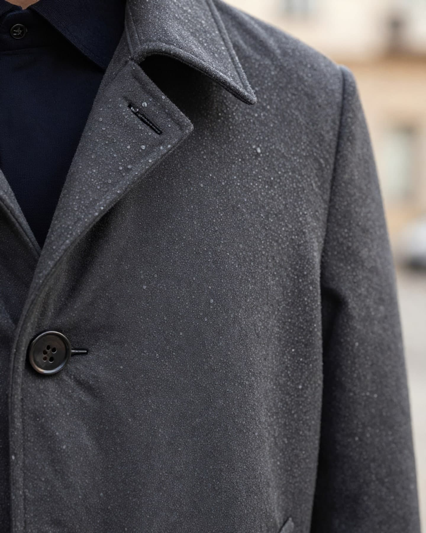 Minimal City Coat — detail