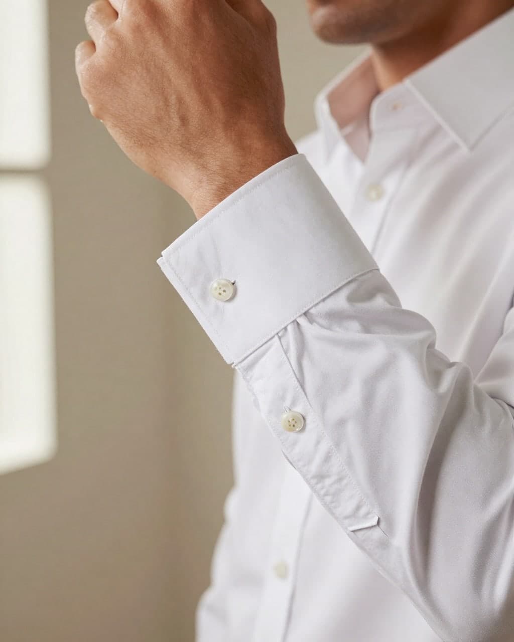 Single button, mitred