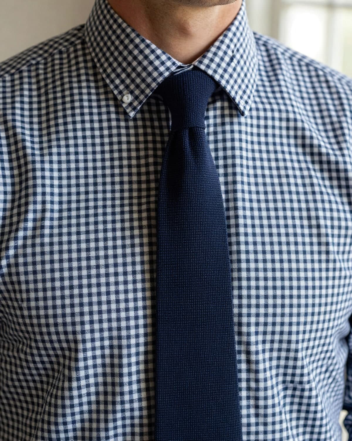Hidden button-down