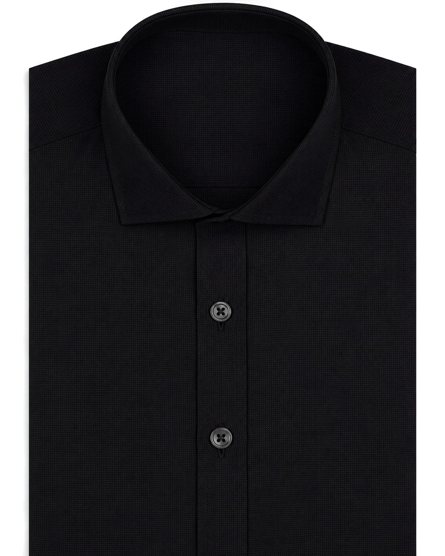 Black Textured Shirt — Black, product shot