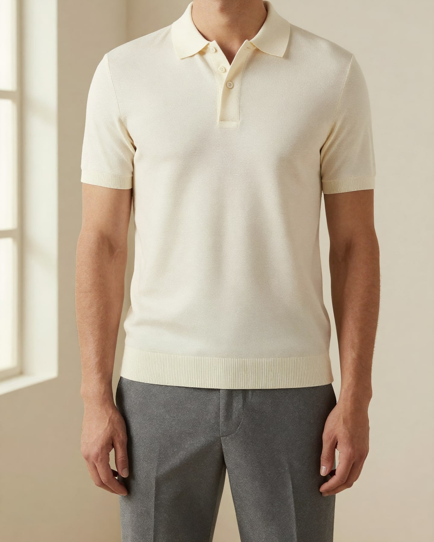 Kısa Kol Triko Polo — model üzerinde