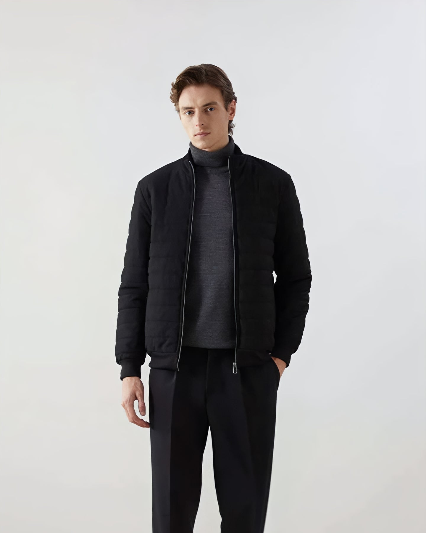 Black Box-Quilted Jacket — front view