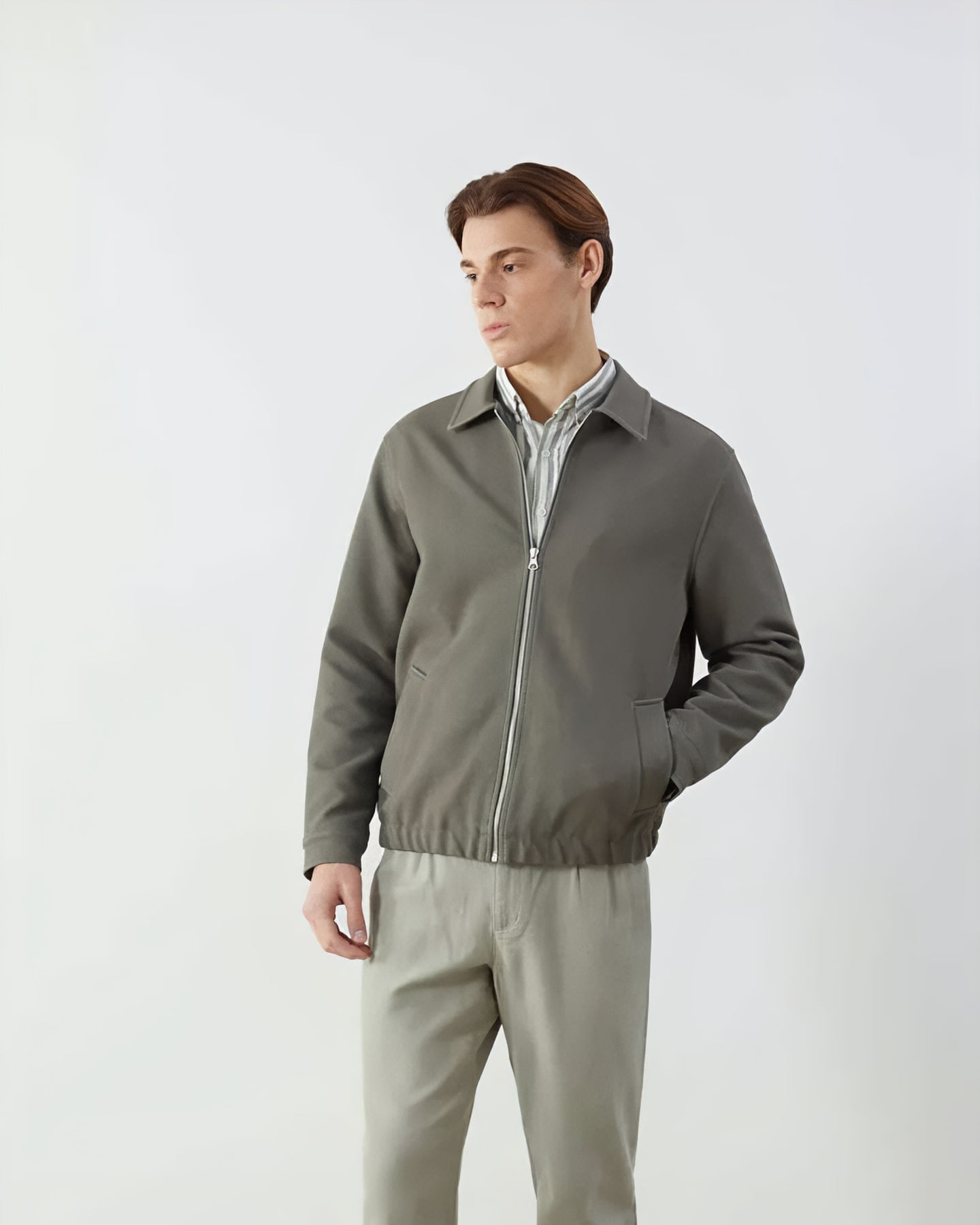 Khaki Harrington Jacket — front view