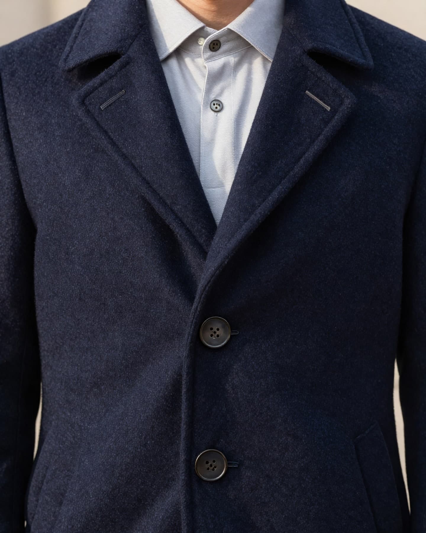 Double-Breasted Peacoat — detail
